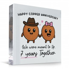 7th Anniversary Gift Acrylic Block Husband Wife Gift For Him Her