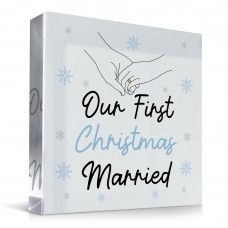 Our First Christmas Married Sign Gift For Couple Mr And Mrs