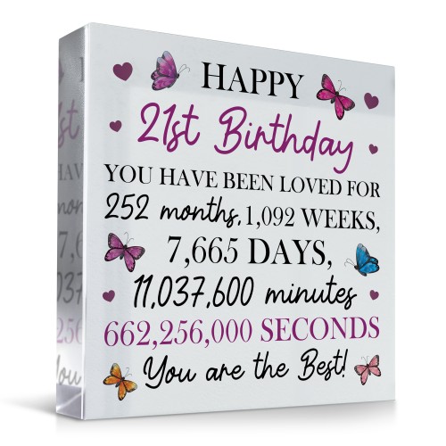 Happy 21st Birthday Gift For Daughter Granddaughter Niece Sister