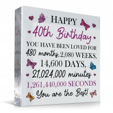 Happy 40th Birthday Gift For Daughter Auntie Sister Best Friend 