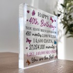 Happy 40th Birthday Gift For Daughter Auntie Sister Best Friend 