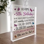 Happy 50th Birthday Gift For Daughter Auntie Sister Best Friend