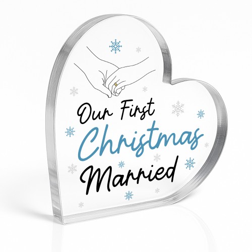 First Christmas Married Gift For Couple Mr And Mrs Husband Wife First Christmas Married Gift For Couple Mr And Mrs Husband Wife