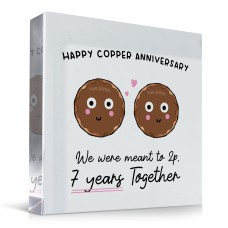 7th Wedding Anniversary Gift Acrylic Block Husband Wife Gift