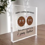 7th Wedding Anniversary Gift Acrylic Block Husband Wife Gift