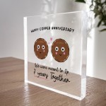 7th Wedding Anniversary Gift Acrylic Block Husband Wife Gift
