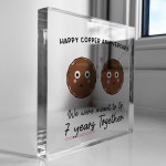 7th Wedding Anniversary Gift Acrylic Block Husband Wife Gift