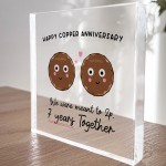 7th Wedding Anniversary Gift Acrylic Block Husband Wife Gift