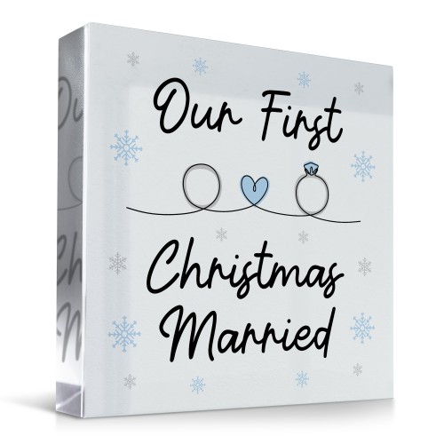 Our 1st Christmas Married Gift For Couple Mr Mrs Husband Wife