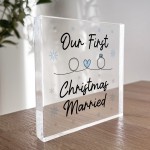 Our 1st Christmas Married Gift For Couple Mr Mrs Husband Wife