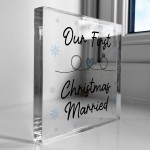 Our 1st Christmas Married Gift For Couple Mr Mrs Husband Wife