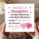 Mother and Daughter Greetings Card For Mum Daughter Cards
