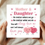Mother and Daughter Greetings Card For Mum Daughter Cards