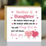 Mother and Daughter Greetings Card For Mum Daughter Cards