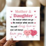 Mother and Daughter Greetings Card For Mum Daughter Cards