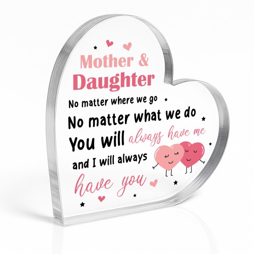 Mother Daughter Plaque Mum Gifts For Birthday Christmas
