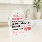 Mother Daughter Plaque Mum Gifts For Birthday Christmas