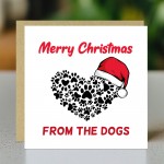 Merry Christmas From The Dog Card Funny Dog Christmas Xmas Cards