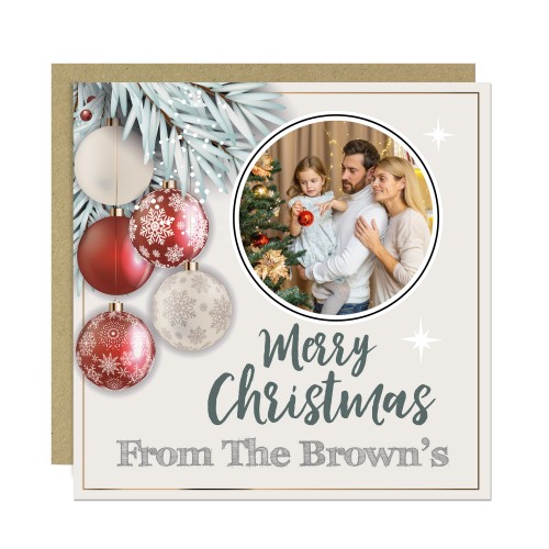 Personalised Merry Christmas Card For Friends and Family Seasons