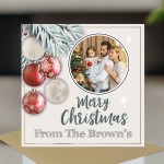 Personalised Merry Christmas Card For Friends and Family Seasons