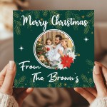 Personalised Family Christmas Card Custom Photo Greetings Card