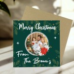 Personalised Family Christmas Card Custom Photo Greetings Card