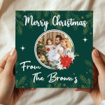 Personalised Family Christmas Card Custom Photo Greetings Card