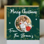 Personalised Family Christmas Card Custom Photo Greetings Card
