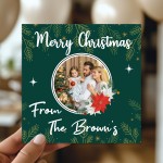 Personalised Family Christmas Card Custom Photo Greetings Card