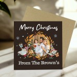 Personalised Merry Christmas Family Card Custom Photo Christmas 