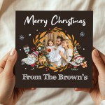 Personalised Merry Christmas Family Card Custom Photo Christmas 