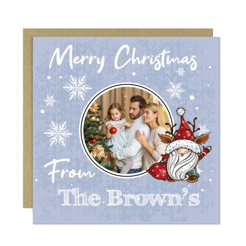 Merry Christmas Personalised Card For Friends or Family