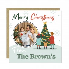 Merry Christmas Personalised Greetings Card For Friends Family