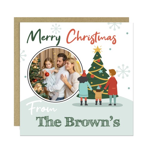 Merry Christmas Personalised Greetings Card For Friends Family