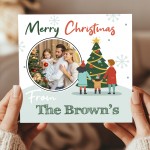 Merry Christmas Personalised Greetings Card For Friends Family