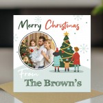 Merry Christmas Personalised Greetings Card For Friends Family