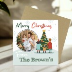 Merry Christmas Personalised Greetings Card For Friends Family