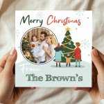 Merry Christmas Personalised Greetings Card For Friends Family