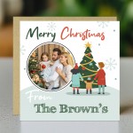 Merry Christmas Personalised Greetings Card For Friends Family