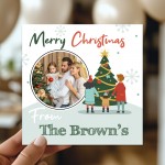 Merry Christmas Personalised Greetings Card For Friends Family