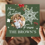 Family Christmas Personalised Photo Card For Friends or Family
