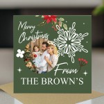 Family Christmas Personalised Photo Card For Friends or Family