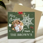 Family Christmas Personalised Photo Card For Friends or Family