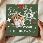 Family Christmas Personalised Photo Card For Friends or Family