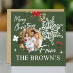 Family Christmas Personalised Photo Card For Friends or Family