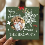 Family Christmas Personalised Photo Card For Friends or Family