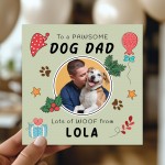 Personalised Card For Dad PAWESOME DOG DAD CARD Christmas Card Personalised Card For Dad PAWESOME DOG DAD CARD Christmas Card