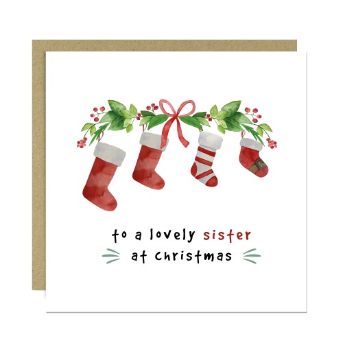 Merry Christmas Sister Card Special Christmas Greetings Card