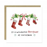 Merry Christmas Brother Card Special Christmas Greetings Card