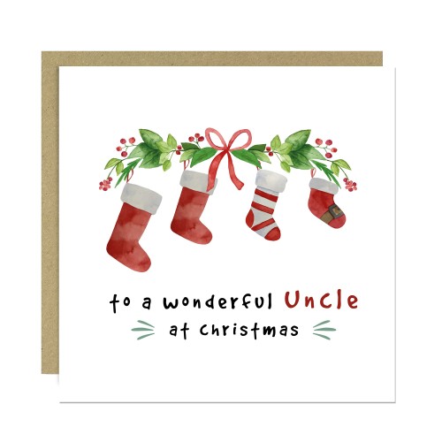 Merry Christmas Uncle Card Special Christmas Greetings Card